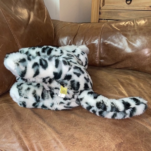NWOT Miyoni by Aurora 12 Inch White Leopard Stuffed Animal - Picture 7 of 12